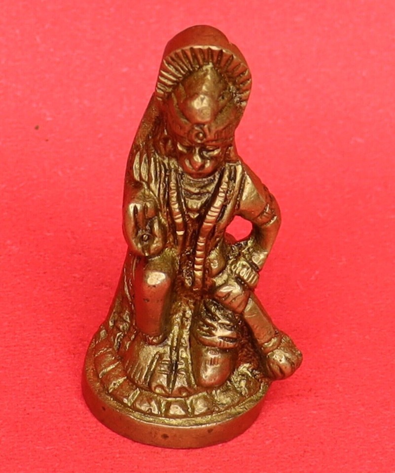 Lord Hanuman Statue Victorian Repro Brass Bajrang Bali Figure Sculpture