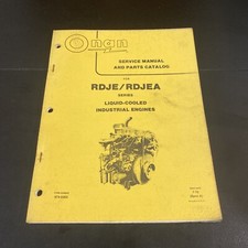 Onan RDJE/RDJEA Series Liquid Industrial Engines Service Manual & Parts Catalog