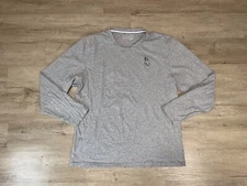 Men’s Public Record Shirt Sz 3XL Gray Cotton Knit Eight Ball Long Sleeve Casual