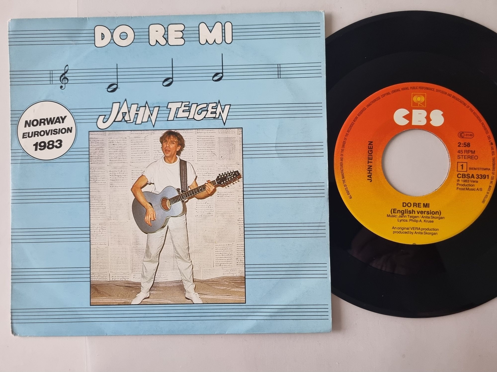 Jahn Teigen - Do Re Mi 7'' Vinyl Holland/ EUROVISION SUNG IN ENGLISH & NORWEGIAN