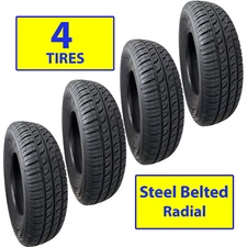 FOUR Mini Truck Tires 155/80-12 Steel Belted Radial OE replacement many brands