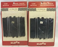 Set Of 2 Eldon 1/32 Scale 6” Straight Track 2 Pack #3722 Slot Car NEW