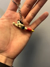 Vintage Astro Boy Rocket Boots Jet Flames Keychain