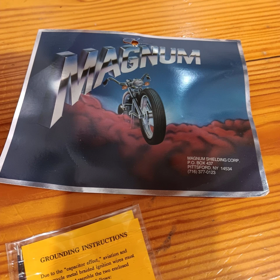 Harley-Davidson Magnum 1986-93 XL rojo acero inoxidable trenzado bujía cables Foto 3 de 4