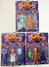 3 MATTEL FLINTSTONES MOVIE ACTION FIGURES LAWN MOWIN FILLIN BARNEY HARD HAT FRED