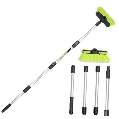 65 165cm Car Wash Brush Long Handle Soft Bristle Scrub Cleaning Mop with 4 