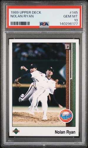 Nolan Ryan 1989 Upper Deck #145 Houston Astros HoF PSA 10 Gem Mint