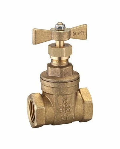 Gate Valve Brass Female Female 4" BSP Watermarked T Handle