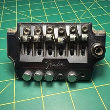 Vintage Fender System One Tremolo Bridge Black Rolling Saddle SEE PICS AS IS
