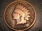 1886 Ty II Indian Head Cent Good #3