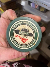 Rare Vtg 1986 Skoal Bandit Wintergreen Tobacco Empty Plastic Snuff Can Container