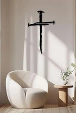 Wall Cross Religious Metal Wall Art Minimalist Decorations for Home Office