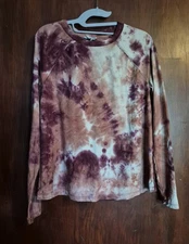 Olive and Oak Women's S Tie-Dye Long Sleeve Knit Top