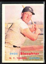 Enos Slaughter 1957 Topps #215 New York Yankees