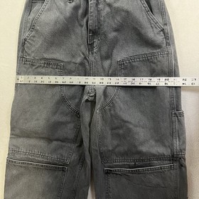 Nuon Double Knee Jeans Men&rsquo;s Size 30x28 Gray Denim Carpenter Wide Leg Cotton