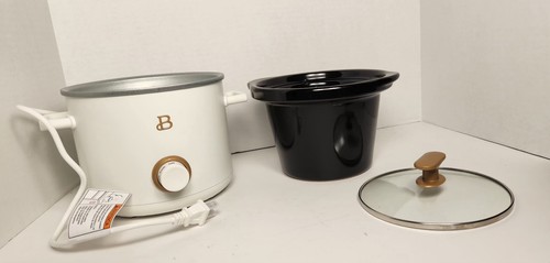 2 qt Crockpot Beautiful by Drew Barrymore New Open Box slow Cooker white - Picture 13 of 16