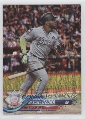 2018 Topps League Leaders Factory Set Foilboard 20/190 Marcell Ozuna #291 y0i