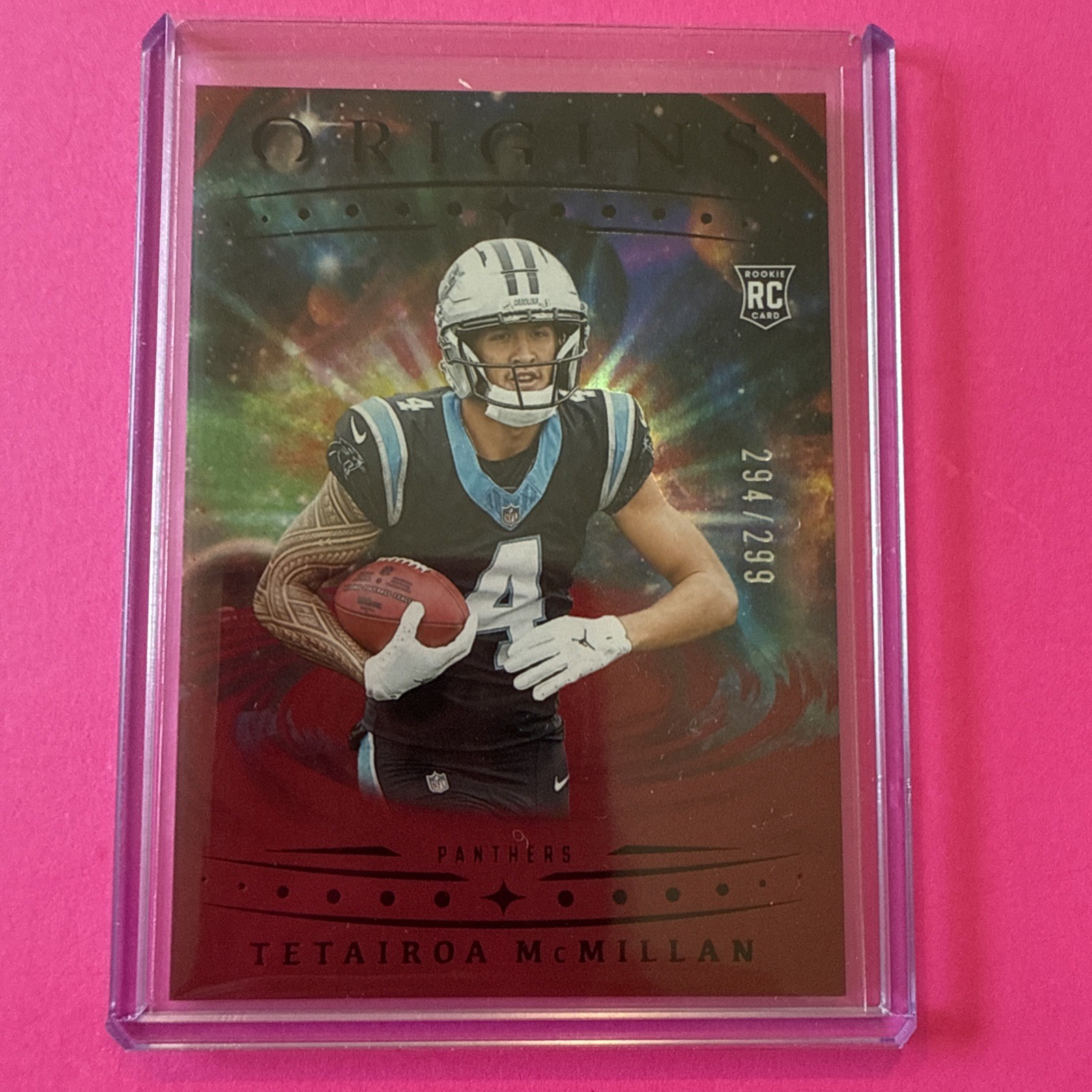 2025 Panini Origins - Tetairoa McMillan #116 Red 294/299 (RC)