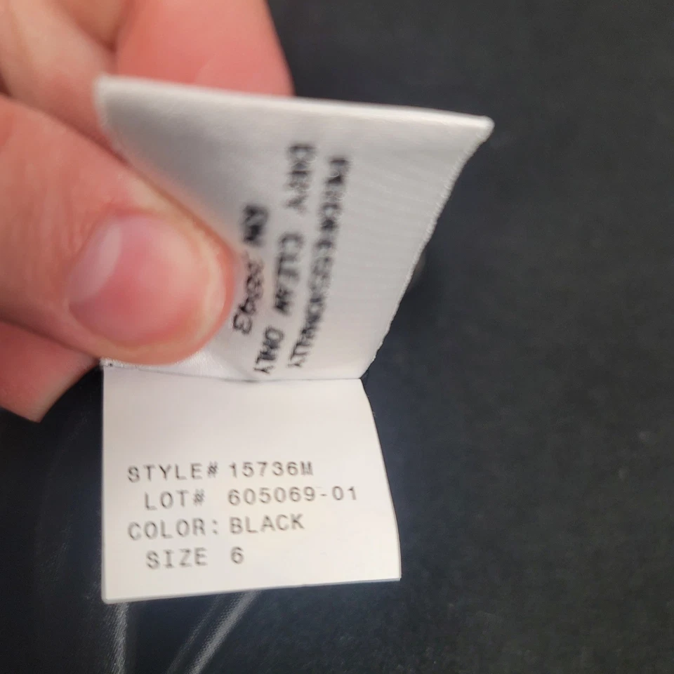 Abrigo Larry Levine Negro 100% Lana Merino Largo Medio Estilo 15736M Talla 6 Foto 4 de 4