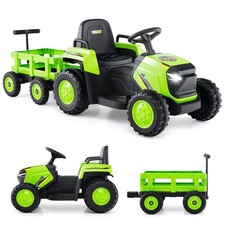 Kids Ride on Tractor 12V Electric Vehicle with Detachable Trailer and Remote Con