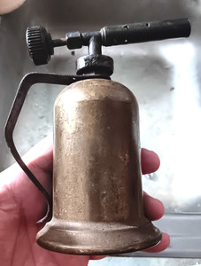 Vintage Brass Blow Torch abou 6" Unbranded & untested