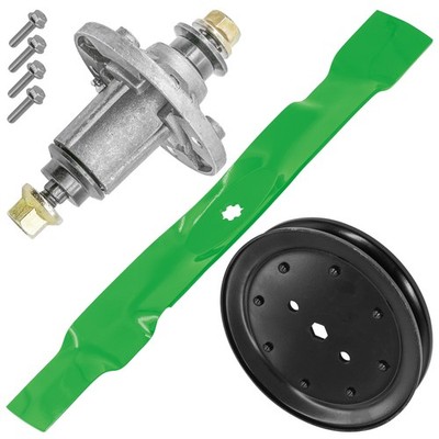 Spindle & Blade w/ Pulley for John Deere D125 D130 L100 L105 L107L108 L110 42''