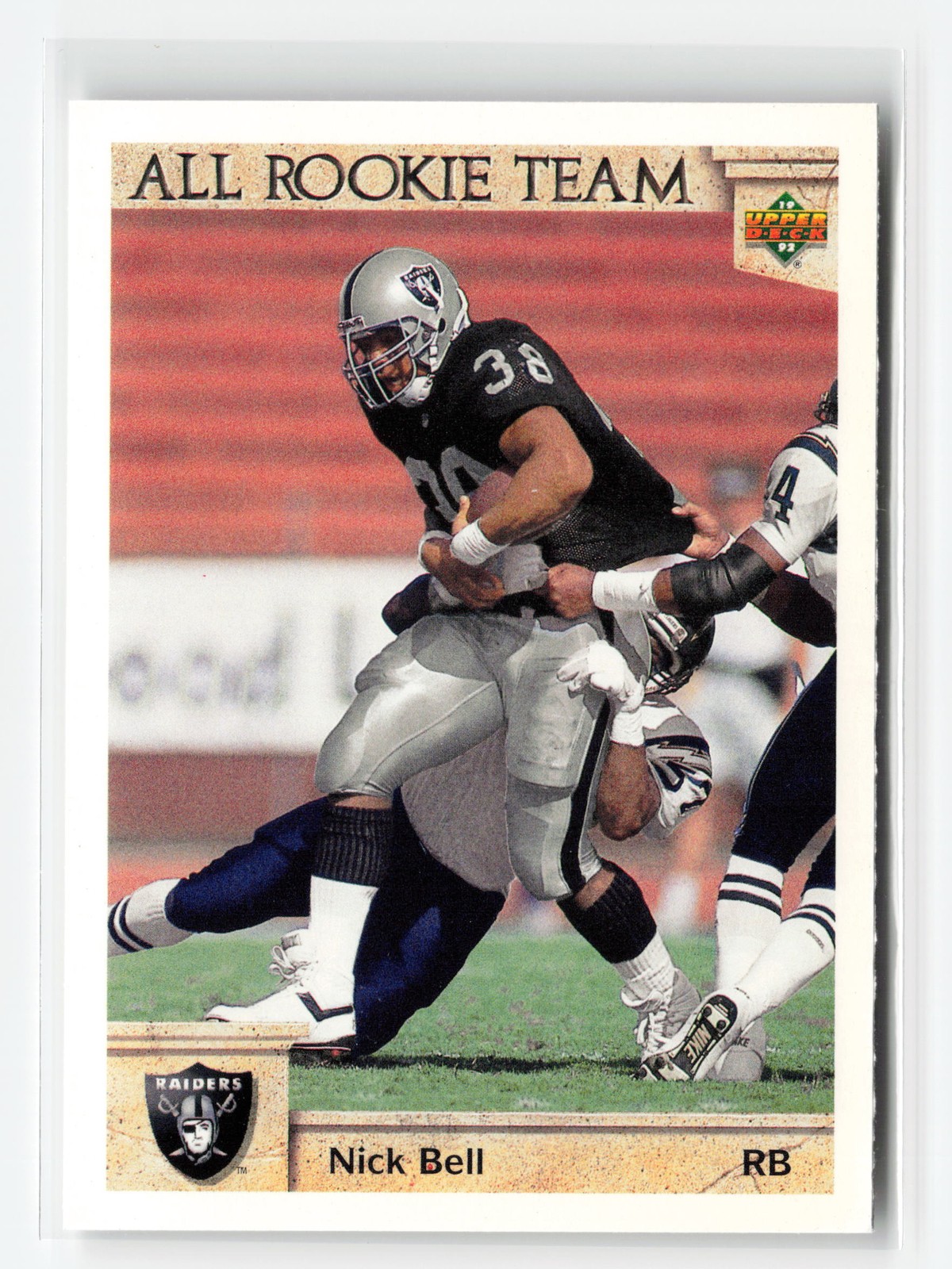 1992 UPPER DECK NICK BELL #33 RAIDERS ALL ROOKIE TEAM
