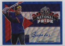 2020 Leaf Metal Draft National Pride Blue Wave 5/20 Yoelqui Cespedes Auto 0cv