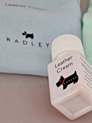 Small Radley London Saddle Leather Cream Lotion Scottie Dog