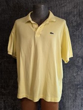 LaCoste Light Yellow Short Sleeve Polo Shirt Made in Peru XXL Authentic Shows 8
