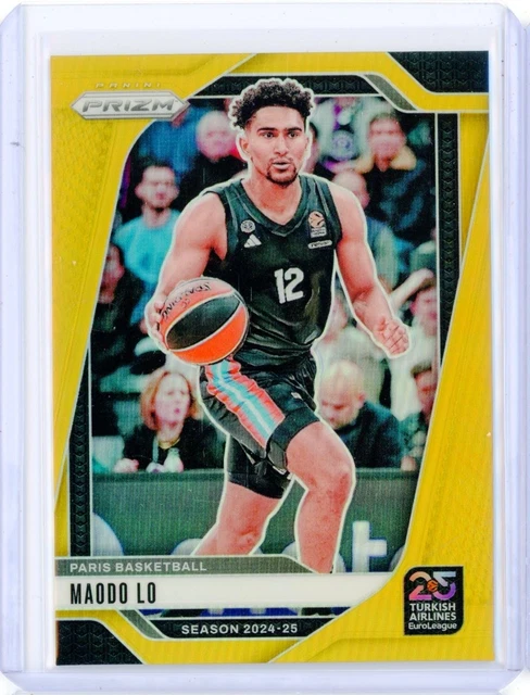 2024-25 Panini Prizm Euroleague MAODO LO Paris Basketball GOLD Prizms 5/10