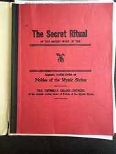 Secret Ritual Mystic Shrine Masonic Book John G. Jones 33° Free Shipping
