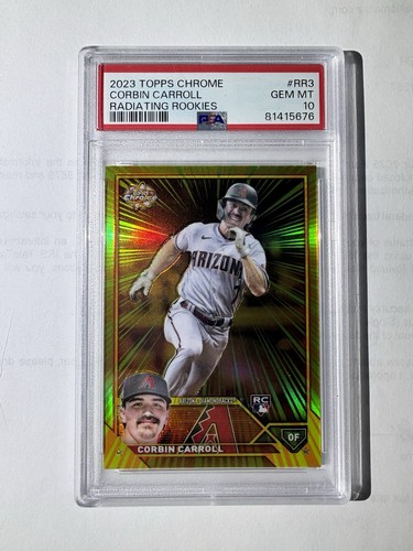 2023 Topps Chrome - Radiating Rookies Corbin Carroll #RR-3 RC PSA 10