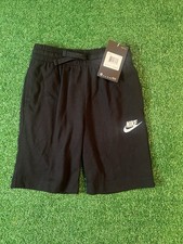 Nike Youth Basketball Athletic Shorts Large Black / White Logo 7 Years