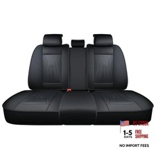 Seat Covers, Universal Fit for Cars SUVs Trucks, Black Rear A: Black