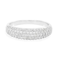 Cavill Zirkon Silberring Damen Pavé 0,65Ct 925 Sterling Silber Glanz 21X21Mm