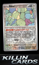 Reverse Holofoil Ditto 132/165 Pokemon Rare SV: Scarlet & Violet 151 Card NM