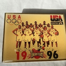 1996 Atlanta Olympic Team USA Dream Team Basketball Lapel Hat Pin Vintage