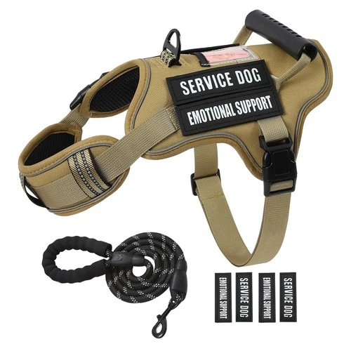 Dog Harness and Leash Set, Easy On and Off Service Dog Vest with 4 ... Fast Ship - product listing photo