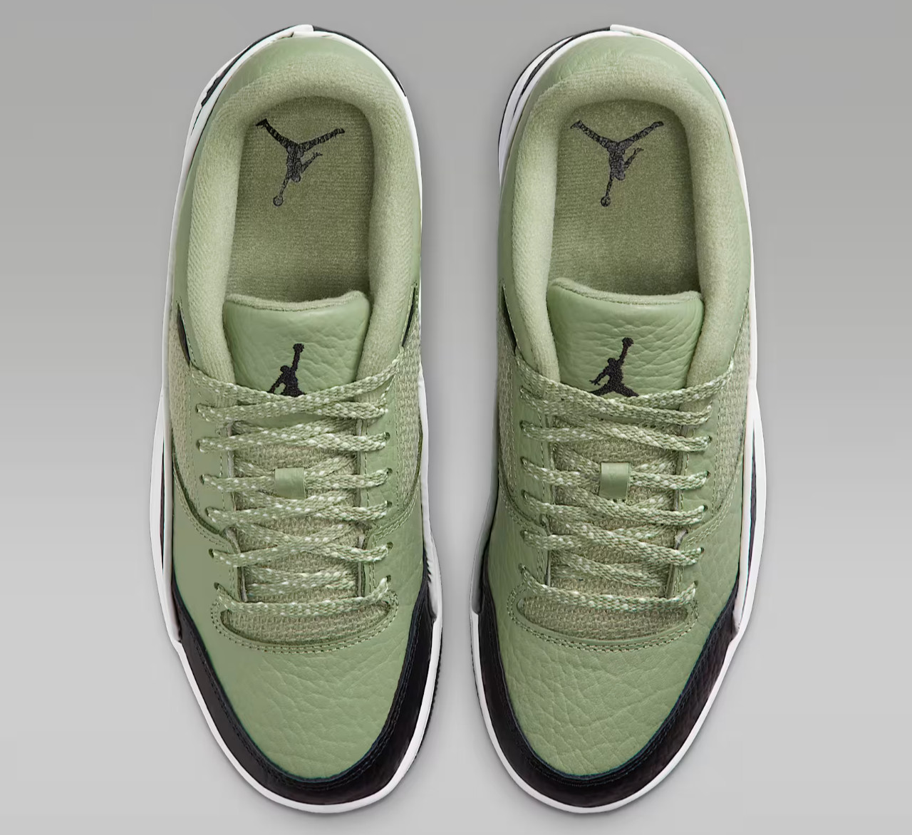 Jordan Flight Court Oil Green Olive Aura Black Men's | Size 8 - 13
