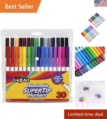 Washable Super Tip Markers, 30 Count
