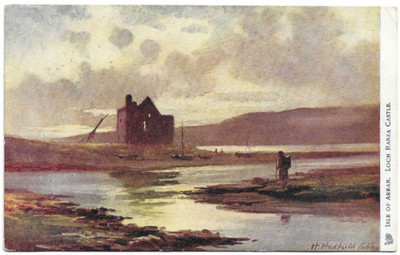 Tucks Künstler gezeichnete Postkarte Insel Arran Loch Ranza Castle verschickt 1905