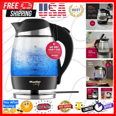 #ad Living Electric Kettle Electric Tea Kettle for Boiling Water 1500W SpeedBoi... $70.39