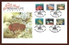 1984 - 1986 AUSTRALIA " MARINE LIFE " SET OF 5 FIRST DAY COVERS ~ TAS CANCELS ~