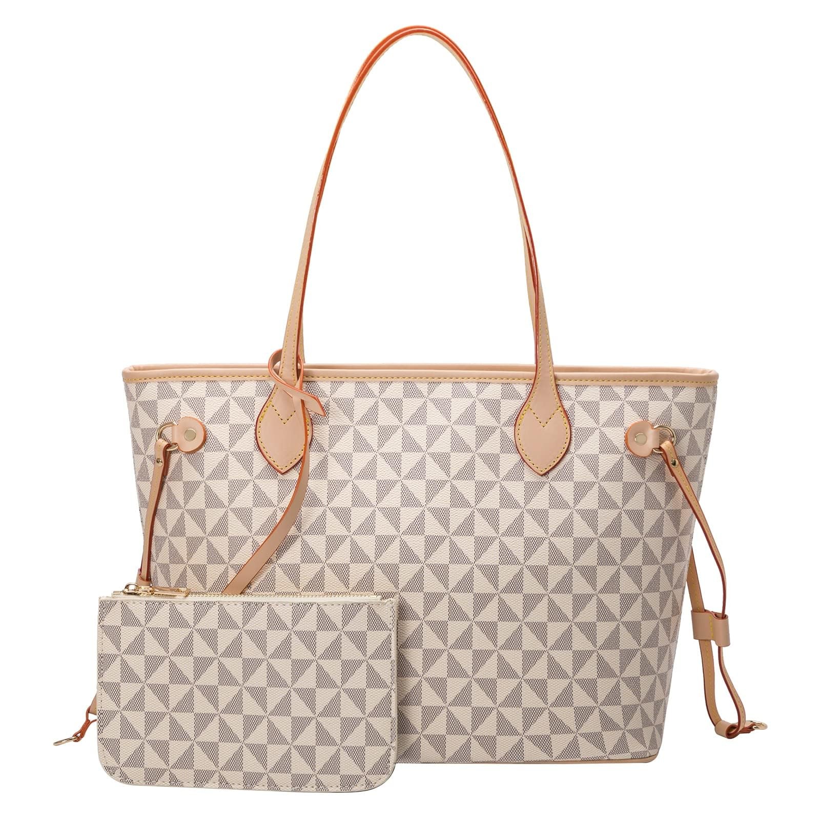 Shoulder Tote Bags For Women Checkered Satchel Handba...