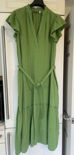 Mint Velvet Soft Green Double Cloth Dress L Never Worn BNWOT