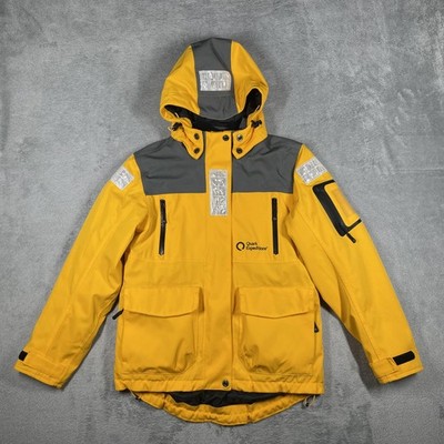 Quark Expeditions Jacket Womens L Yellow Parka Hooded Lined Insulated Pockets