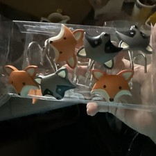 12 Shower Curtain Fox And Raccoon Heads Truely Cute