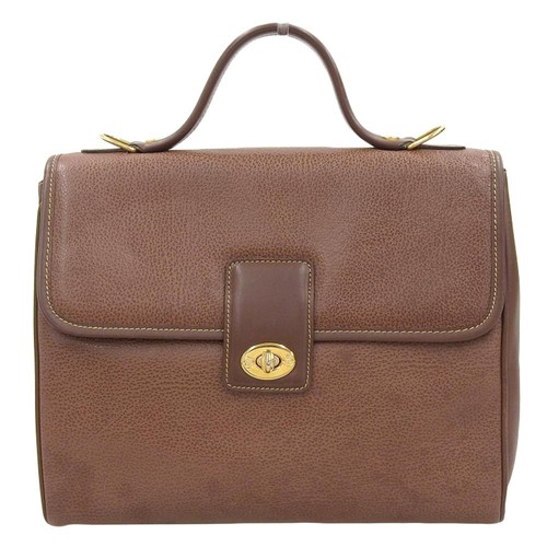 GUCCI Old 000 113 0274 Handbag Leather Brown Unisex #TYB828