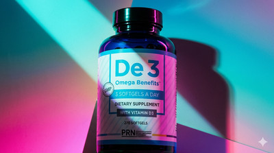 PRN De3 Dry Eye Omega Benefits 270 Softgels   Vitamin D3 Omega-3 rTG Fish Oil US